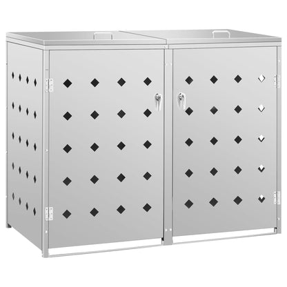 Mülltonnenbox für 2 Tonnen 240 L Edelstahl - Pazzar.ch