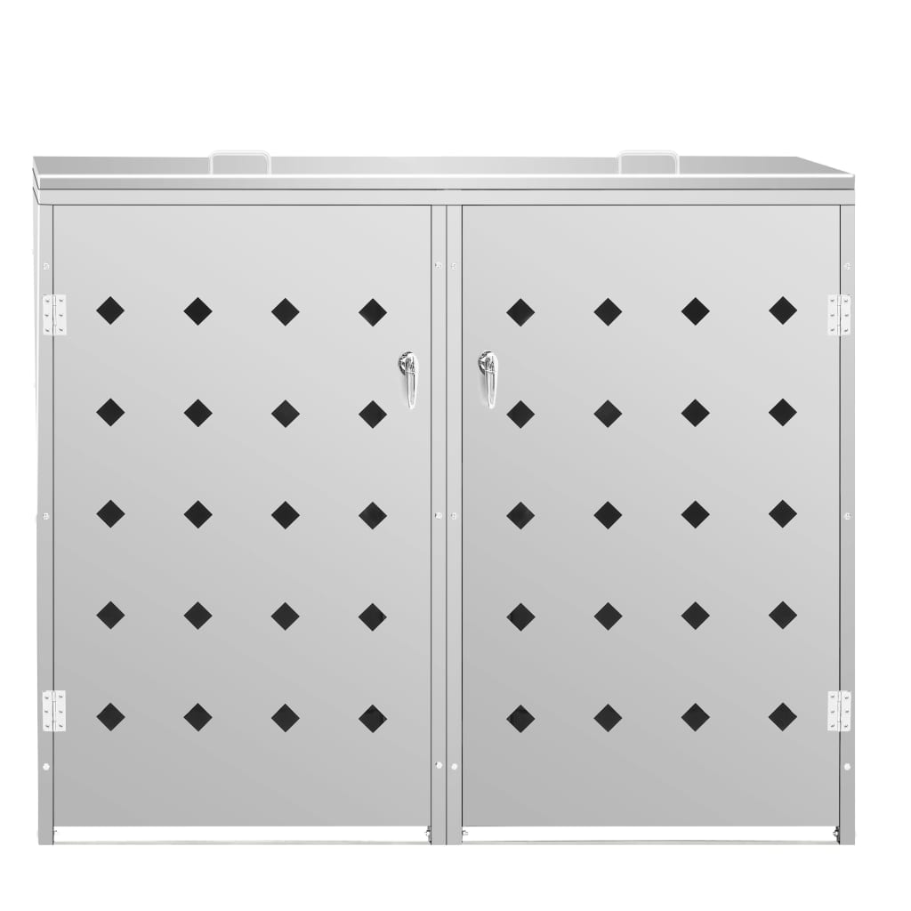 Mülltonnenbox für 2 Tonnen 240 L Edelstahl - Pazzar.ch