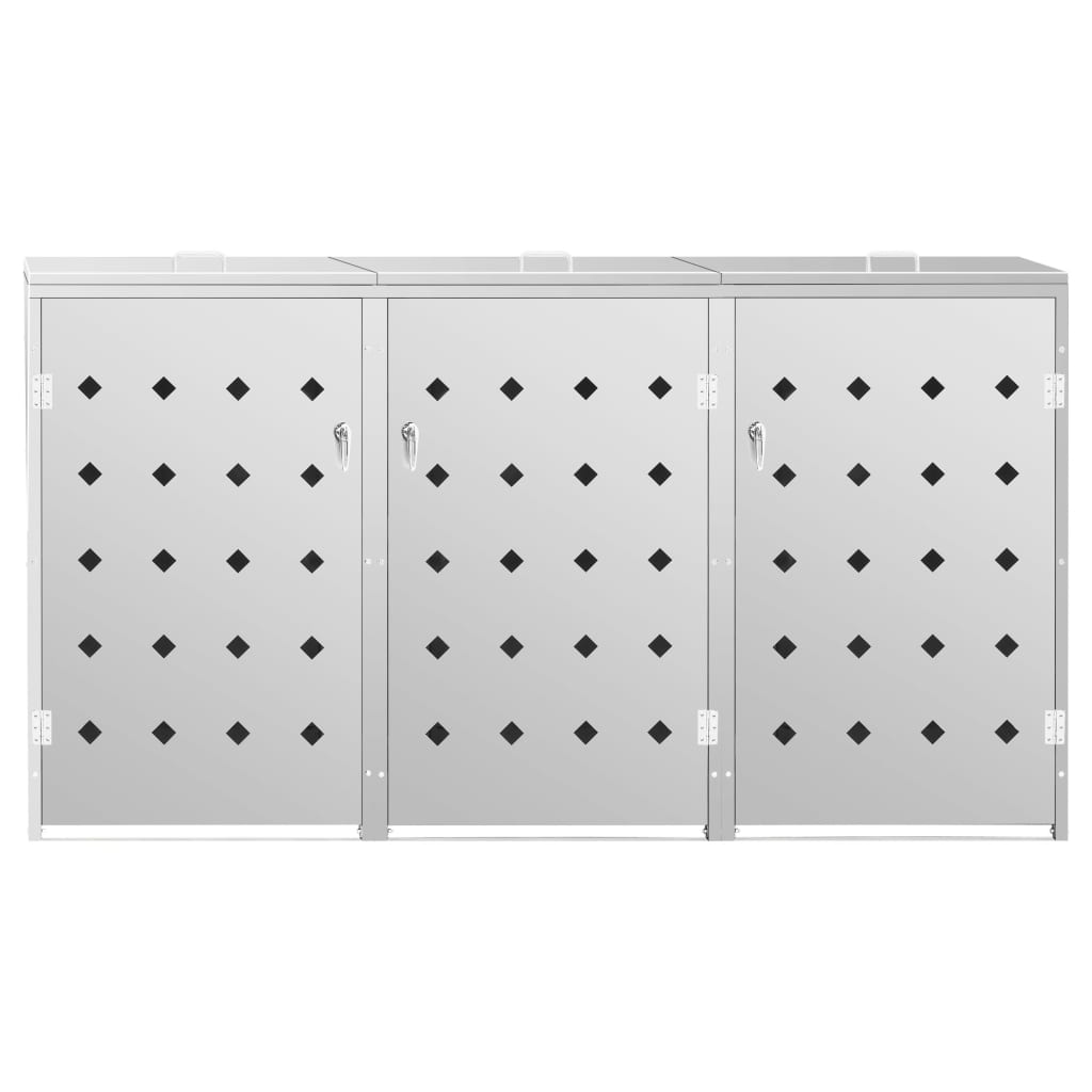Mülltonnenbox für 3 Tonnen 240 L Edelstahl - Pazzar.ch