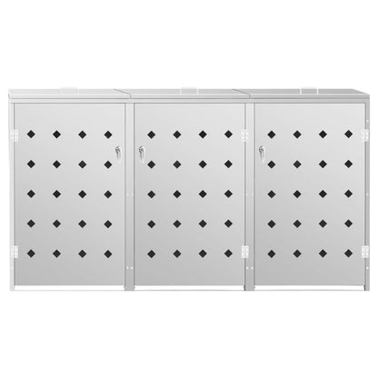 Mülltonnenbox für 3 Tonnen 240 L Edelstahl - Pazzar.ch