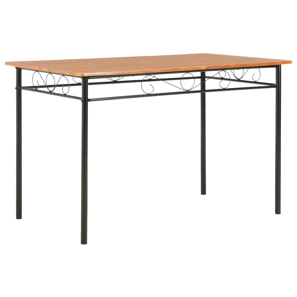 7-tlg. Essgruppe MDF und Stahl Braun - Pazzar.ch