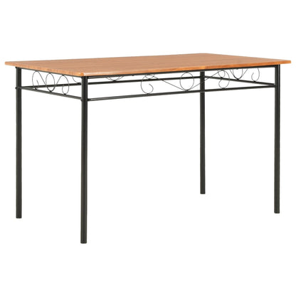 7-tlg. Essgruppe MDF und Stahl Braun - Pazzar.ch