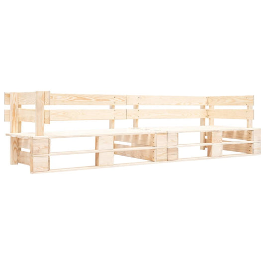 Garten-Palettensofa 2-Sitzer Natur Holz - Pazzar.ch