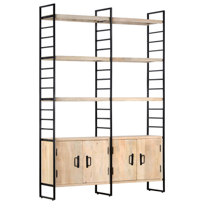 Bücherregal 4 Etagen 124x30x180 cm Mango Massivholz - Pazzar.ch