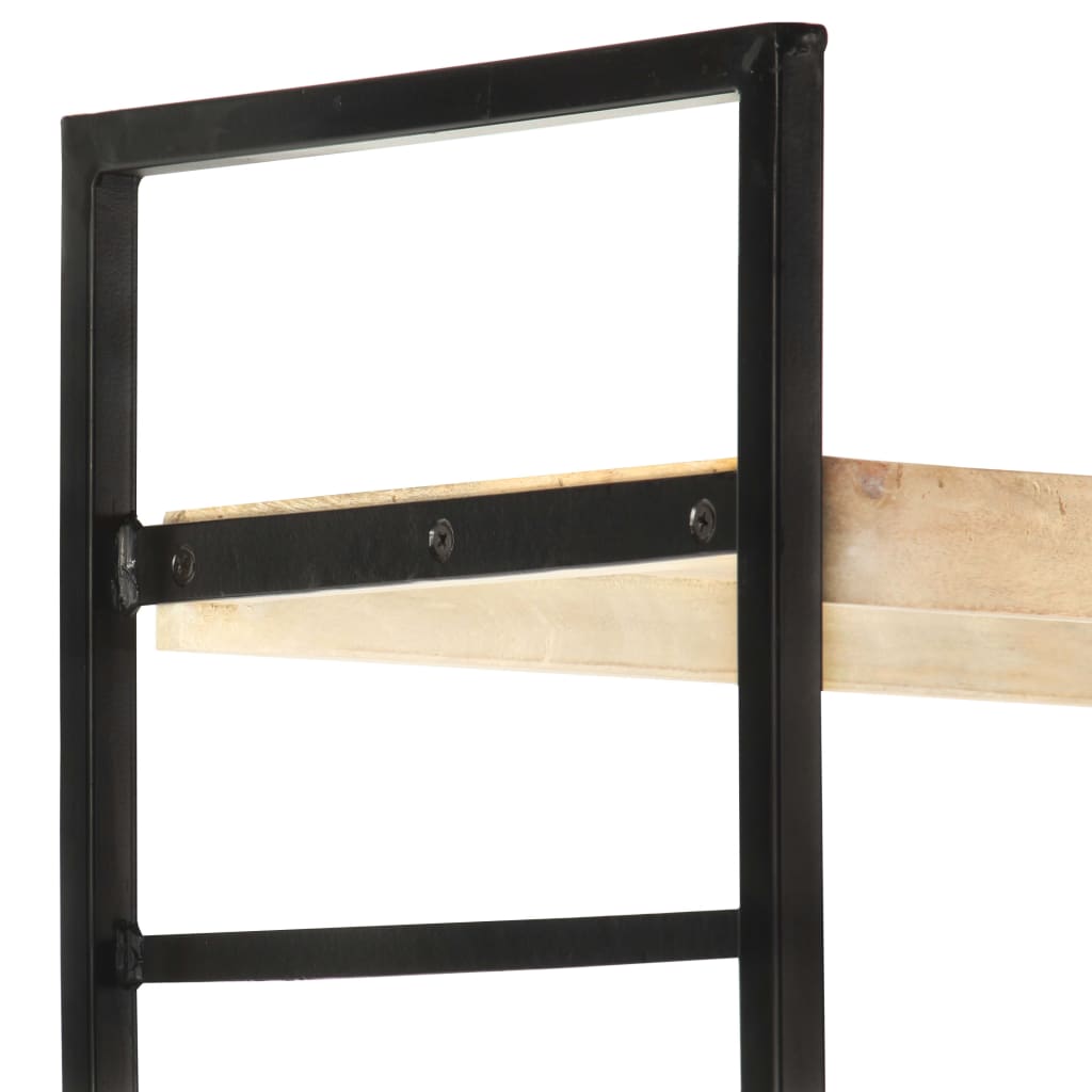 Bücherregal 4 Etagen 124x30x180 cm Mango Massivholz - Pazzar.ch