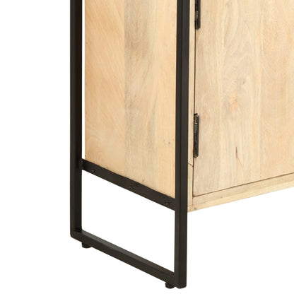 Bücherregal 4 Etagen 124x30x180 cm Mango Massivholz - Pazzar.ch