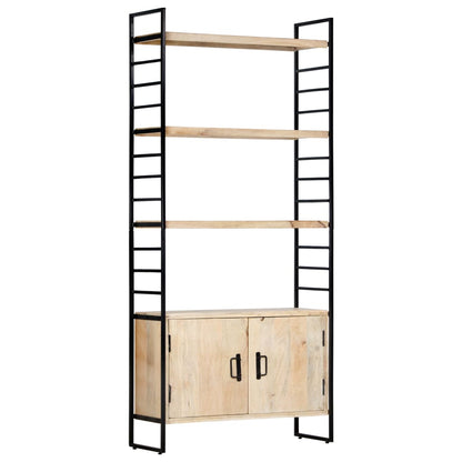 Bücherregal 4 Ebenen 80x30x180 cm Mango Massivholz - Pazzar.ch