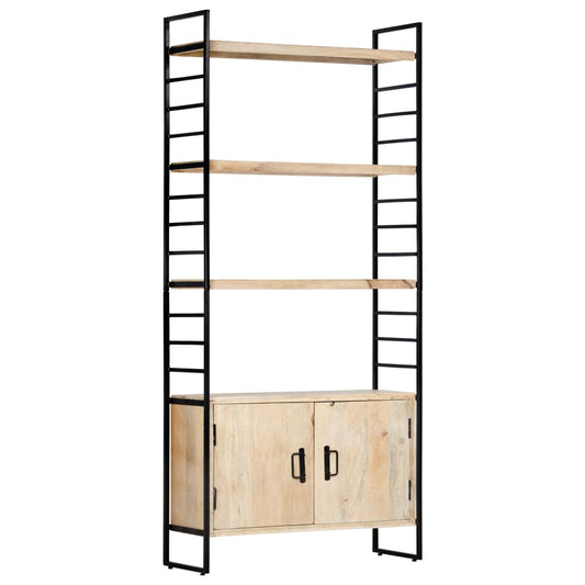 Bücherregal 4 Ebenen 80x30x180 cm Mango Massivholz - Pazzar.ch