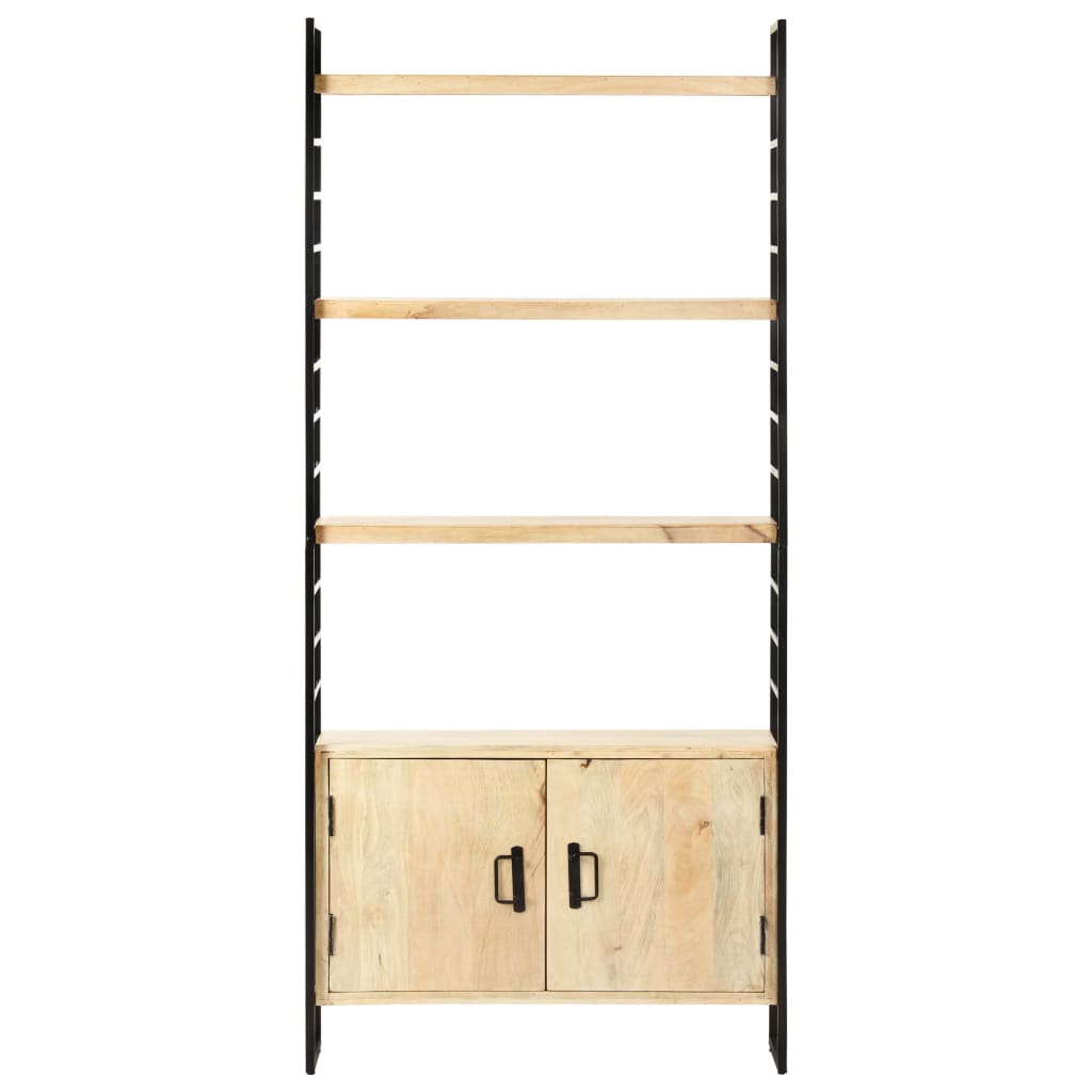 Bücherregal 4 Ebenen 80x30x180 cm Mango Massivholz - Pazzar.ch