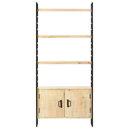 Bücherregal 4 Ebenen 80x30x180 cm Mango Massivholz - Pazzar.ch