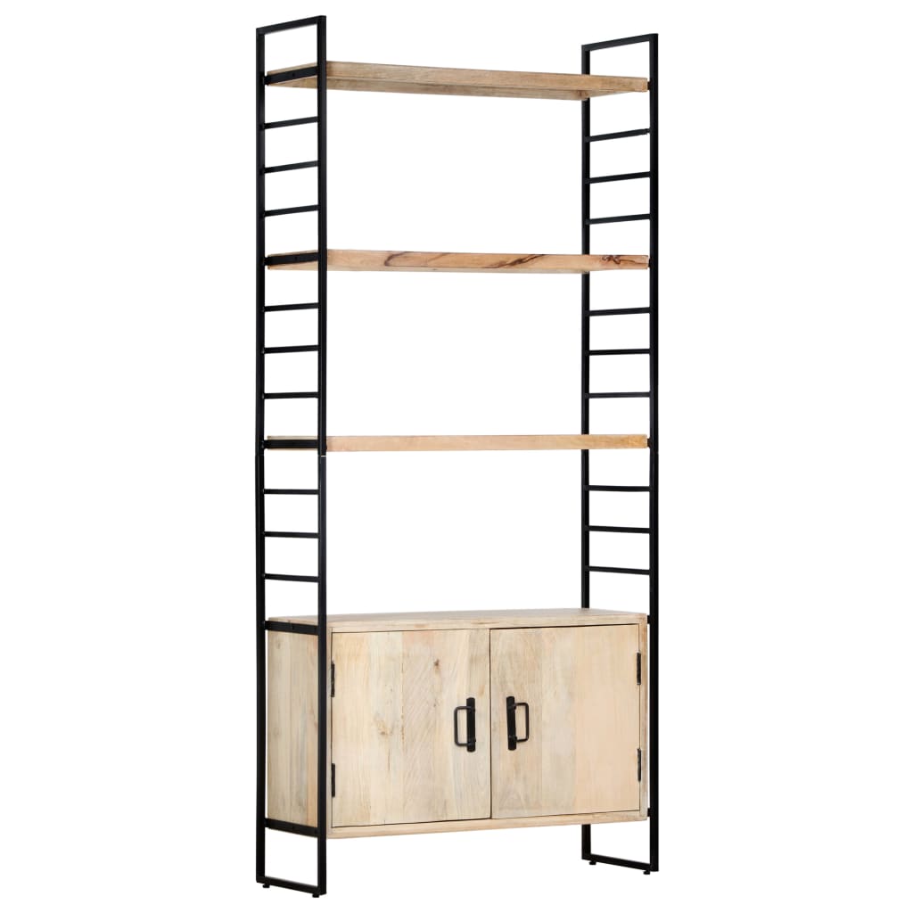 Bücherregal 4 Ebenen 80x30x180 cm Mango Massivholz - Pazzar.ch