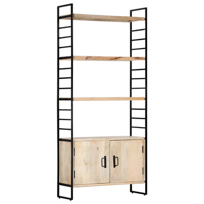 Bücherregal 4 Ebenen 80x30x180 cm Mango Massivholz - Pazzar.ch