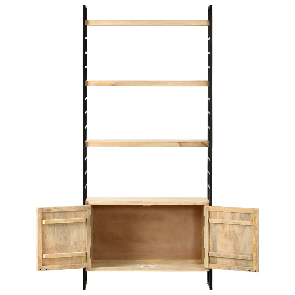 Bücherregal 4 Ebenen 80x30x180 cm Mango Massivholz - Pazzar.ch