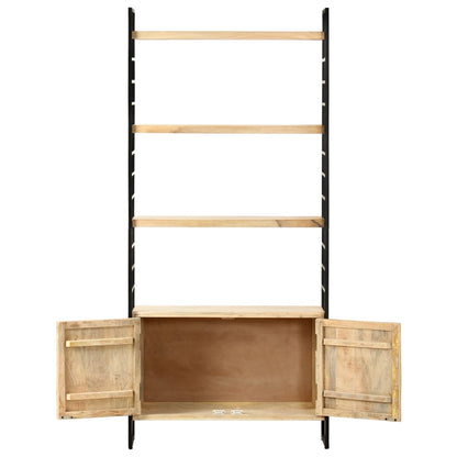 Bücherregal 4 Ebenen 80x30x180 cm Mango Massivholz - Pazzar.ch
