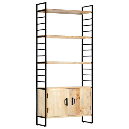 Bücherregal 4 Ebenen 80x30x180 cm Mango Massivholz - Pazzar.ch
