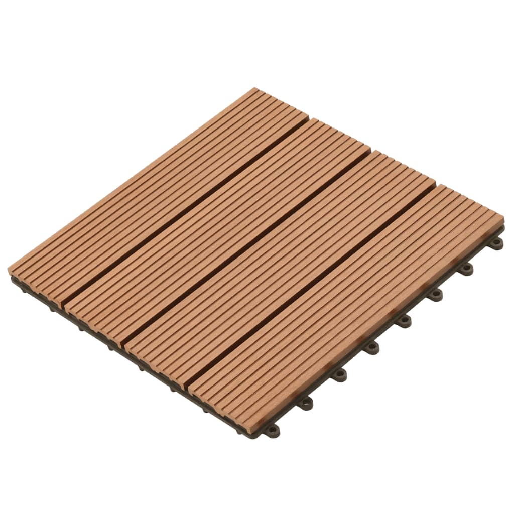 22 Stk. Terrassenfliesen 30 x 30 cm 2 qm WPC Braun - Pazzar.ch