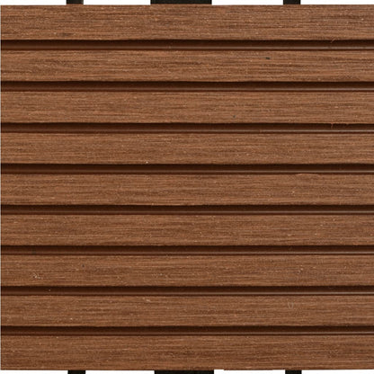 22 Stk. Terrassenfliesen 30 x 30 cm 2 qm WPC Braun - Pazzar.ch