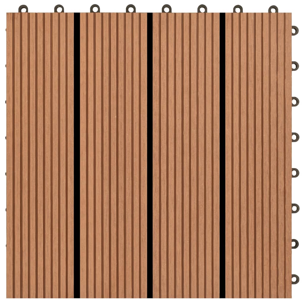 22 Stk. Terrassenfliesen 30 x 30 cm 2 qm WPC Braun - Pazzar.ch