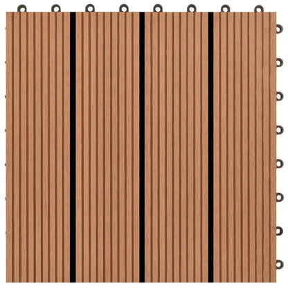 22 Stk. Terrassenfliesen 30 x 30 cm 2 qm WPC Braun - Pazzar.ch
