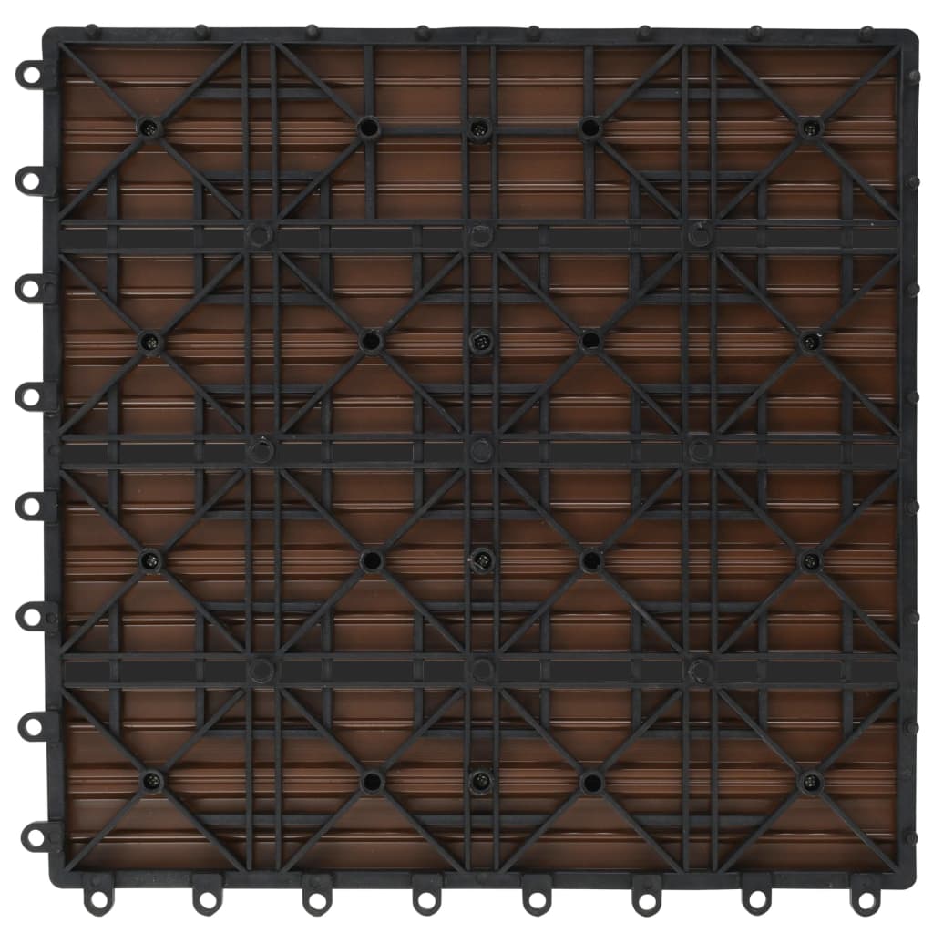 22 Stk. Terrassenfliesen 30 x 30 cm 2 qm WPC Braun - Pazzar.ch
