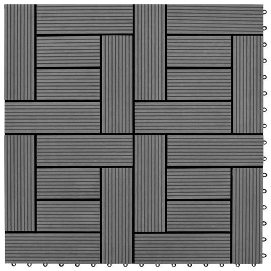 22 Stk. Terrassenfliesen 30 x 30 cm 2 qm WPC Grau - Pazzar.ch