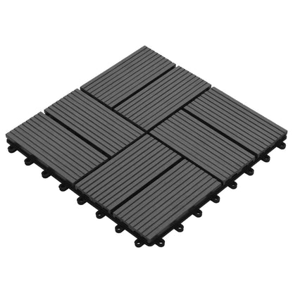 22 Stk. Terrassenfliesen 30 x 30 cm 2 qm WPC Grau - Pazzar.ch