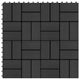 22 Stk. Terrassenfliesen 30 x 30 cm 2 qm WPC Schwarz