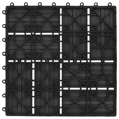22 Stk. Terrassenfliesen 30 x 30 cm 2 qm WPC Schwarz - Pazzar.ch