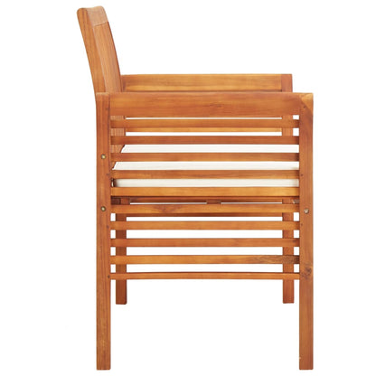 2-Sitzer Gartenbank mit Kissen 120 cm Massivholz Akazie - Pazzar.ch