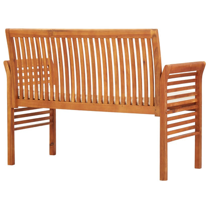 2-Sitzer Gartenbank mit Kissen 120 cm Massivholz Akazie - Pazzar.ch