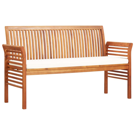 3-Sitzer Gartenbank mit Kissen 150 cm Massivholz Akazie - Pazzar.ch