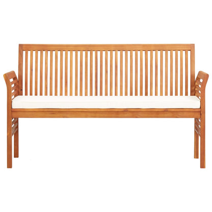 3-Sitzer Gartenbank mit Kissen 150 cm Massivholz Akazie - Pazzar.ch