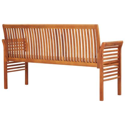3-Sitzer Gartenbank mit Kissen 150 cm Massivholz Akazie - Pazzar.ch