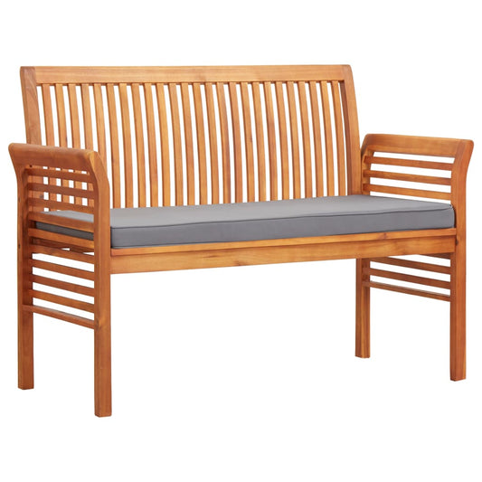 2-Sitzer Gartenbank mit Kissen 120 cm Massivholz Akazie - Pazzar.ch