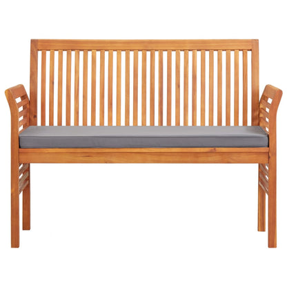 2-Sitzer Gartenbank mit Kissen 120 cm Massivholz Akazie - Pazzar.ch