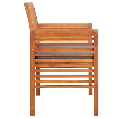 2-Sitzer Gartenbank mit Kissen 120 cm Massivholz Akazie - Pazzar.ch