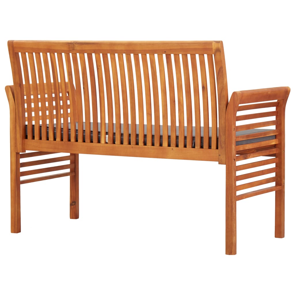2-Sitzer Gartenbank mit Kissen 120 cm Massivholz Akazie - Pazzar.ch