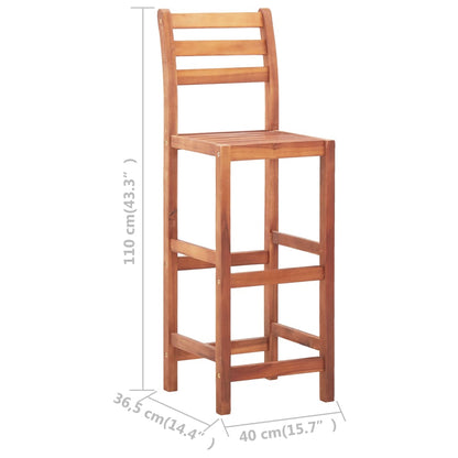 Barhocker 4 Stk. Massivholz Akazie - Pazzar.ch
