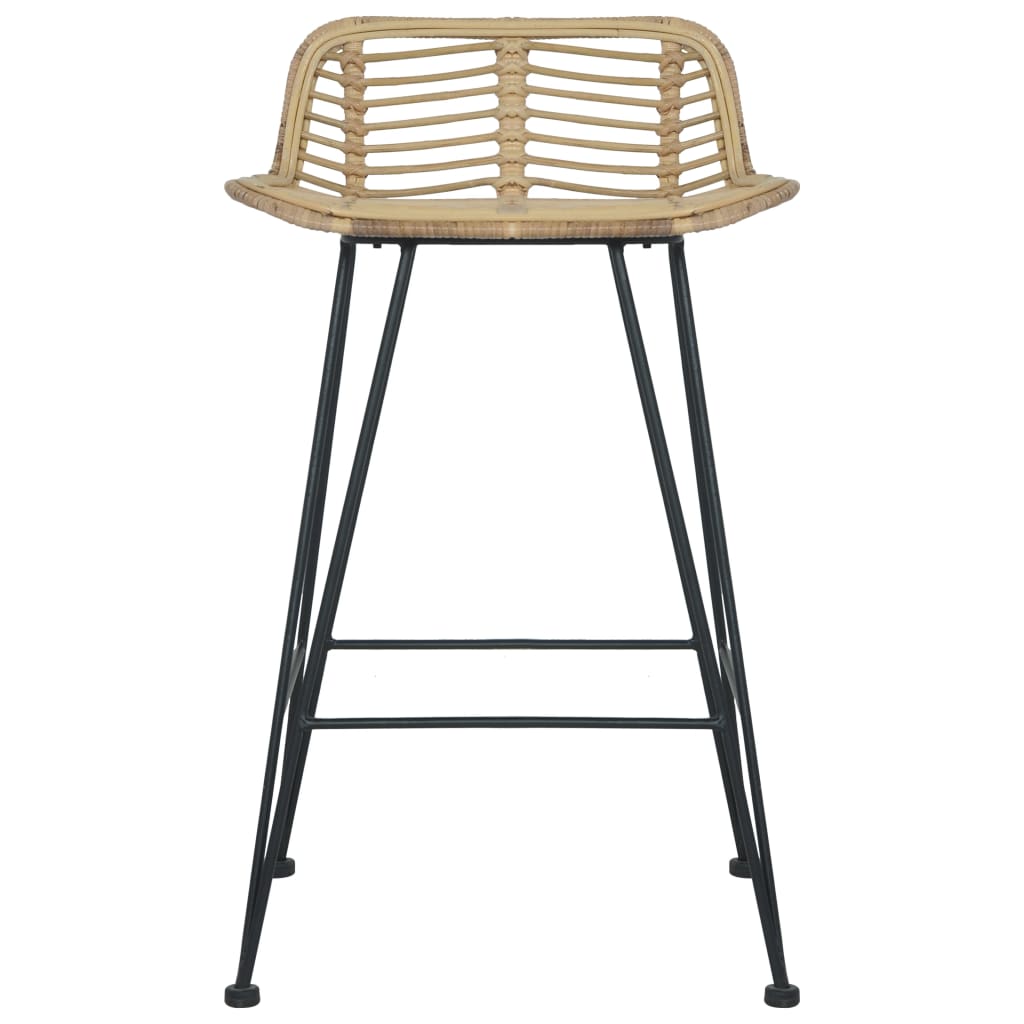 Barhocker 2 Stk. Rattan Natur - Pazzar.ch