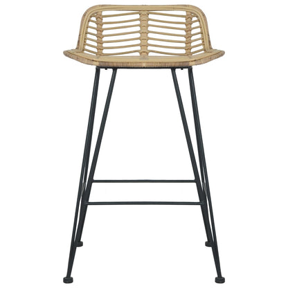 Barhocker 2 Stk. Rattan Natur - Pazzar.ch