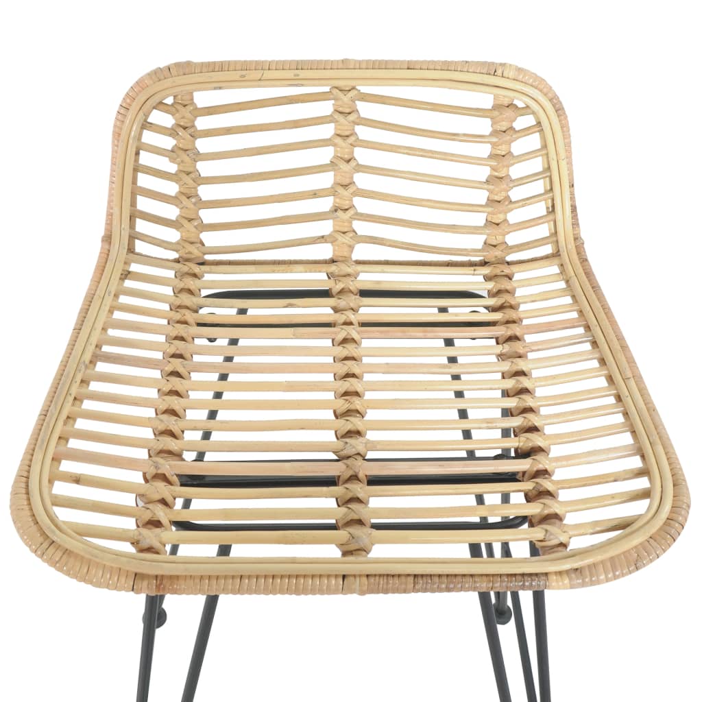 Barhocker 2 Stk. Rattan Natur - Pazzar.ch