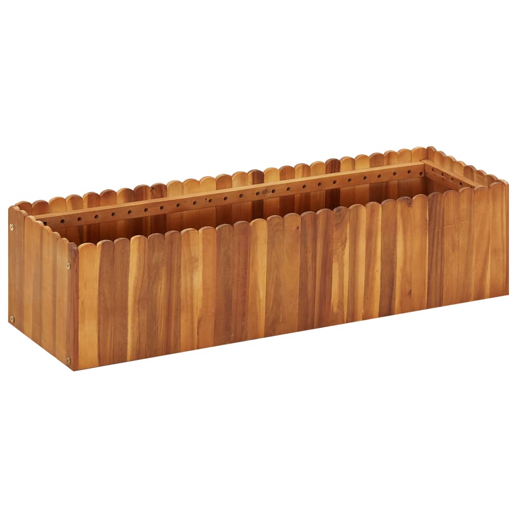 Garten-Hochbeet 100 x 30 x 25 cm Massivholz Akazie - Pazzar.ch