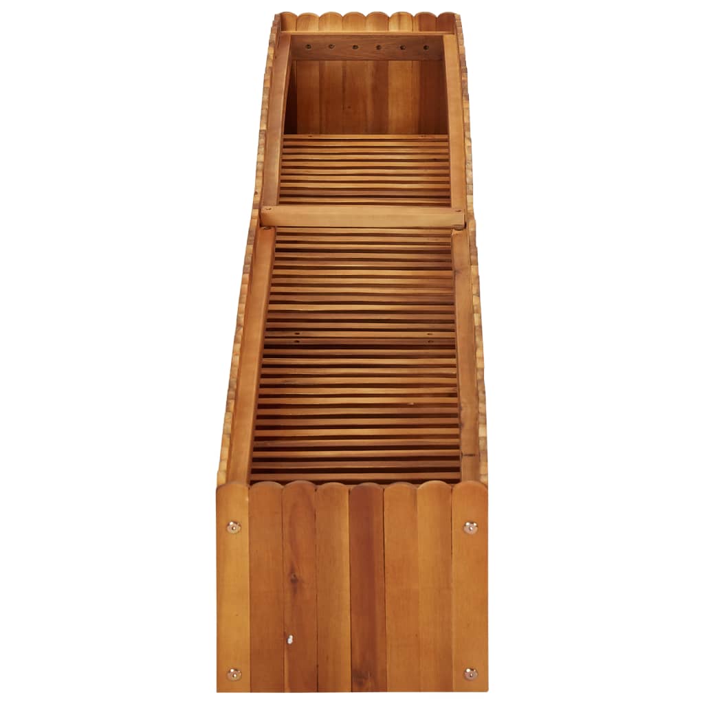 Garten-Hochbeet 200 x 30 x 25 cm Massivholz Akazie - Pazzar.ch
