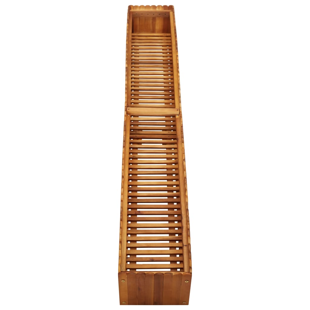 Garten-Hochbeet 200 x 30 x 25 cm Massivholz Akazie - Pazzar.ch