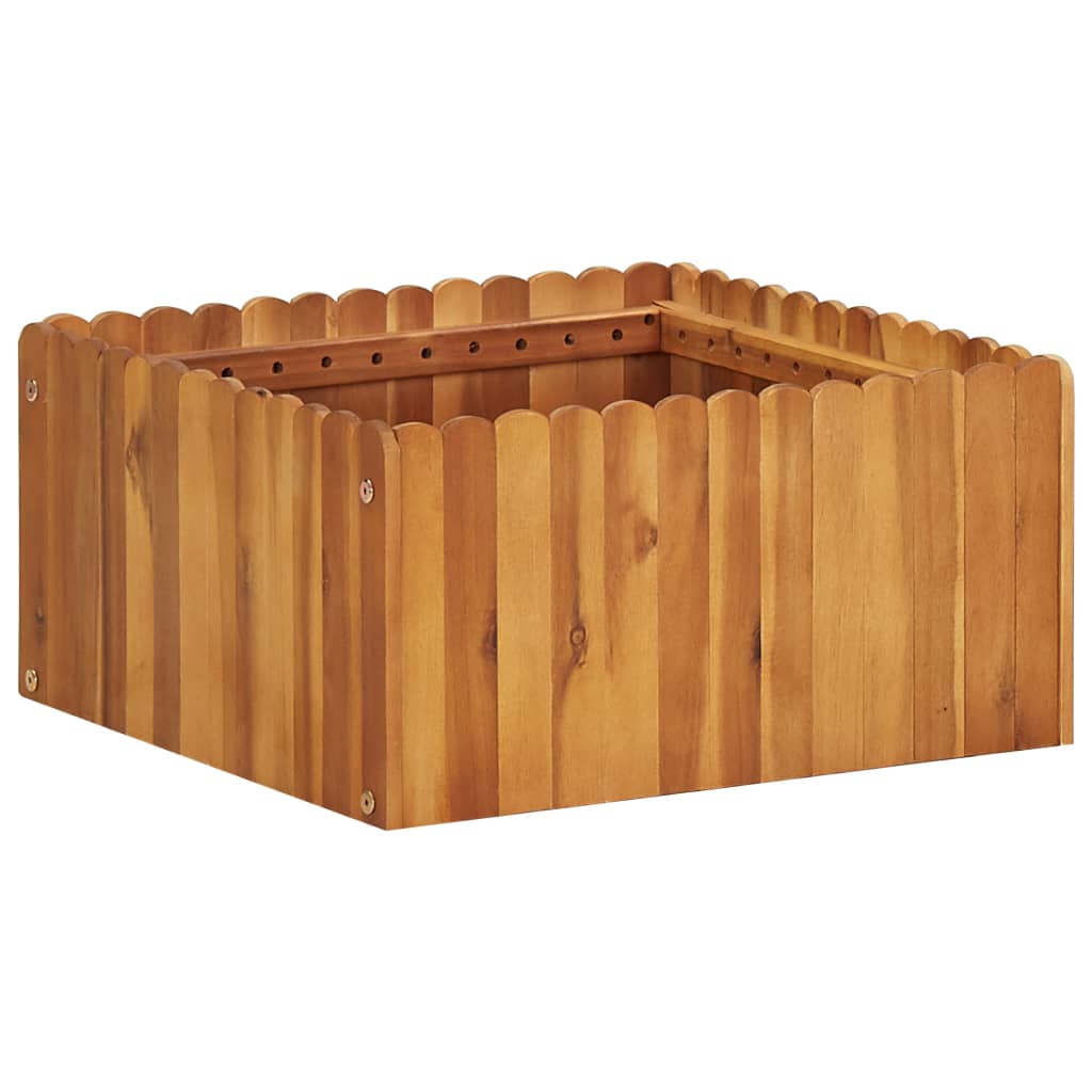 Garten-Hochbeet 50 x 50 x 25 cm Massivholz Akazie - Pazzar.ch