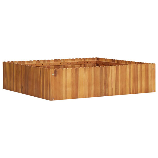 Garten-Hochbeet 100 x 100 x 25 cm Massivholz Akazie - Pazzar.ch