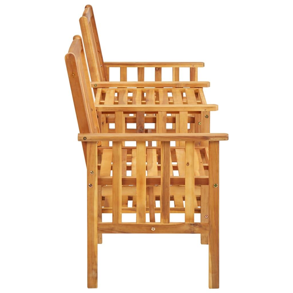 Gartenstühle mit Teetisch 159 x 61 x 92 cm Massivholz Akazie - Pazzar.ch