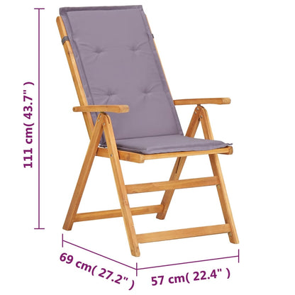 Verstellbare Gartenstühle 2 Stk. Braun Massivholz Akazie - Pazzar.ch