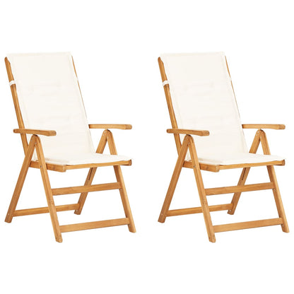 Verstellbare Gartenstühle 2 Stk. Braun Massivholz Akazie - Pazzar.ch