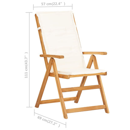 Verstellbare Gartenstühle 2 Stk. Braun Massivholz Akazie - Pazzar.ch